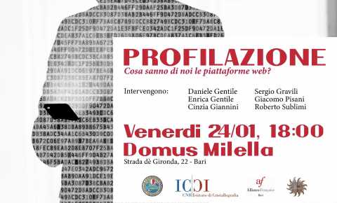 Bari, Domus Milella: dialogo sul tema ''Profilazione. Cosa sanno di noi le piattaforme web?''