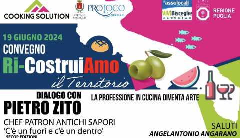 Bisceglie, al Castello Svevo il cooking show ''In cucina i sapori della tradizione, la ricetta vincente''